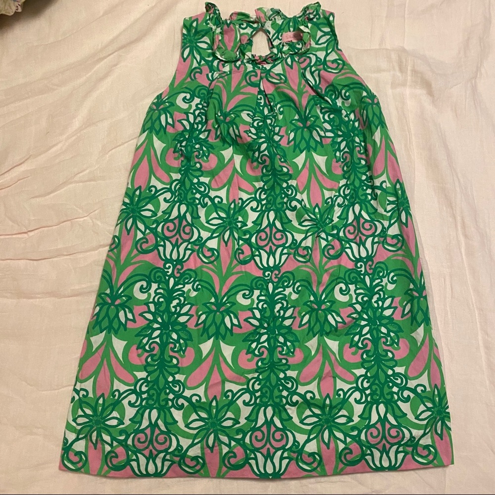 Girls lilly pulitzer pink and green dress